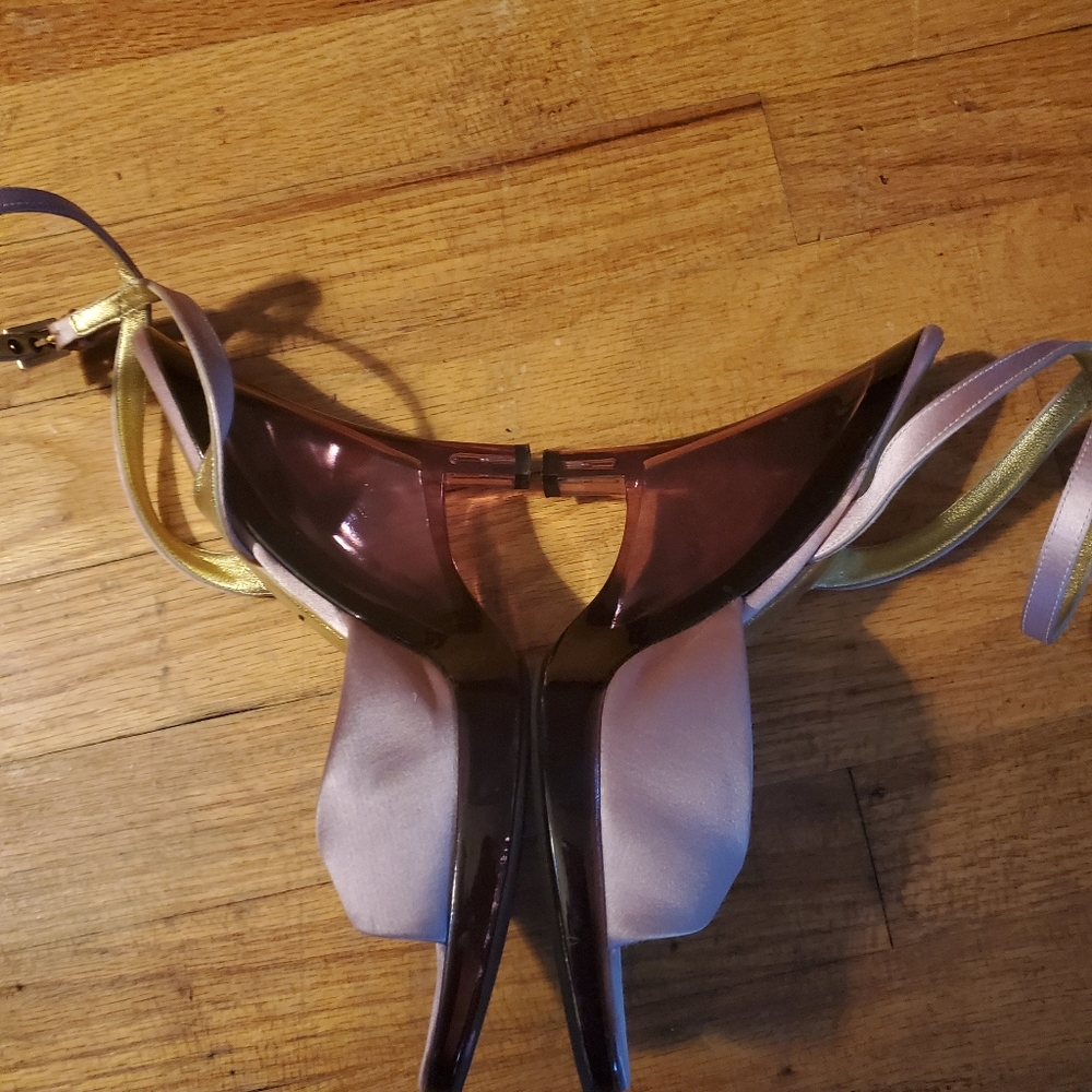 Prada violet satin dress heels 👠